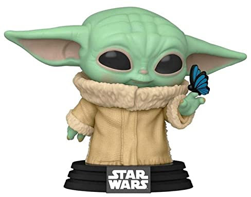 pop Funko Star Wars The Mandalorian The Child Grogu with Butterfly 468 Exclusive Bobblehead