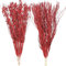 Sea Team 12er-Pack Künstliche Glitzer-Beeren-Stielornamente, Dekorative Perlensticks, Glitzernde Zweige, Spitzhacken, Zweige für Weihnachtsbaum, Kleine Vase, Urlaub, Hochzeit, Party (17 Zoll, Rot)