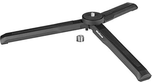 MINIFOCUS Aluminum Mini Tripod, Tabletop Handheld Tripods with 1/4'' and 3/8'' Screw, Portable Mini Travel Stand, Phone Holder for Gimbal Stabilizer DSLR Camera and Monopod
