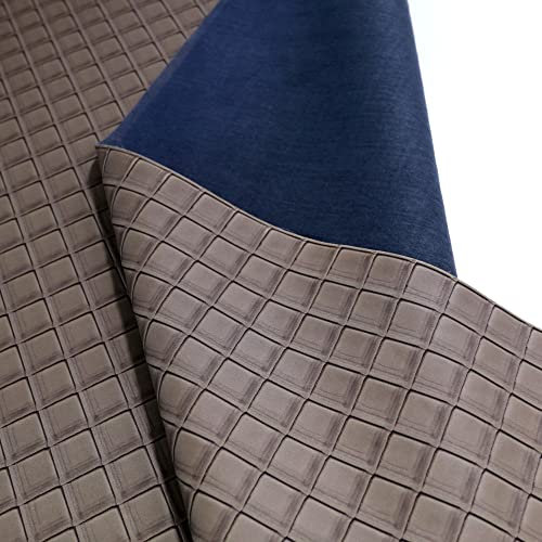 TOLKO 1m geprägtes Lederimitat | weiche Premium Meterware | Stuhl Bank Sessel Sofa Sitzbezug 140cm breit | Kunstleder Bezugstoff Polsterstoff Polsterbezug Möbelstoff (Taupe)