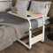 PURFWOG Table De Lit Roulante Medicale, Table de Plateau de Repas de côté de lit réglable en Hauteur, Table médicale roulante Mobile, Lecture, alité, Personnes âgées (Size : 80 * 50cm)