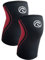 Rehband benda al ginocchio in neoprene da 3 mm, 1 pezzo o 1 paio, per sport di resistenza e attività più leggere, Colore:Nero/Rosso - 1 Paio, Misura:L