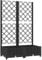 vidaXL Jardinière avec Treillis Lit Surélevé Pot à Plantes Boîte à Fleurs Jardin Patio Entrée Terrasse Extérieur Noir 80x40x121,5 cm PP