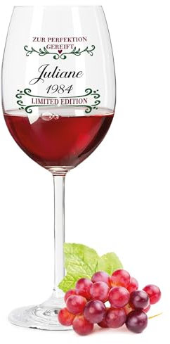 GRAVURZEILE Leonardo Weinglas mit UV-Druck - Zur Perfektion gereift V1 - Liebevolles Geschenk für Weinliebhaber - Geschenke für Sie & Ihn zum Geburtstag oder Valentinstag - Farbe: Daily UV