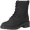 Amazon Essentials Stivali da Combattimento gommati con Suola Spessa Donna, Nero, 39.5 EU
