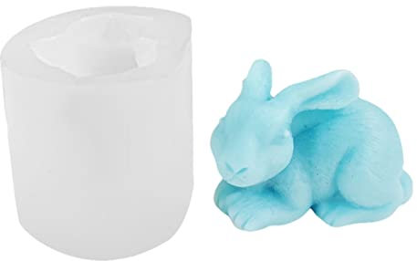 BAOK Silikonformen für Osterkerzen - Osterhase handgefertigte Kerzenform - Kerzenherstellungsform DIY Crafts Easter Spring Supplies