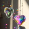 Colgante de Cristal Arcoíris - Bola y Corazón Prisma para Decoración de Jardín, Oficina y Ventanas