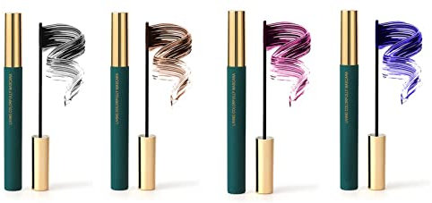 Magic Color Skinny Mascara, dicke Curling Skinny Mascara, natürliche wasserdichte, langlebige, nicht verschmierende Mascara, Wimpernprinzessin Mascara, bunte dicke wischfeste Mascara (gemischt)
