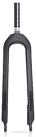 splumzer 1-1/8 26/27,5/29 3K T800 MTB-Gabel mit Fester Vollcarbon-Scheibenbremse 28,6 mm Threadless Straight Tube Superleichte Mountainbike-Vorderradgabel (26 Zoll)