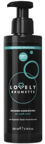 Lovely Brunette Balsam Good Bye Red | Tonalisierender Balsam mit grünem Pigment für braunes Haar, neutralisiert rote Reflexe, spendet Feuchtigkeit in der Tiefe