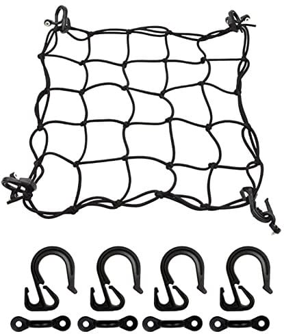 Dirfuny Kayak Deck Cargo Net Kayak Net Cargo Net with Hooks 38 x 38 cm