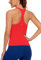 CRZ YOGA Damen Butterluxe Tank Tops Racerback Sport Top Yoga Fitness Oberteil Tanktops mit Integriertem BH Tiefrot 36