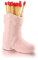 Qivine Streichholzschachteln, Cowboy Boot Basteln Streichholzhalter Blanko 7 x 7 x 3 cm Klein Rosa Keramik Deko Streichholzbox für Schlafzimmer Weihnachtsdekoration, ohne Streichhölzer