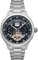 Thomas Earnshaw Herren-Armbanduhr ES-8187 mit offenem Herz, 43 mm, Baron Grand Datum, Kalender, offenes Herz, Automatikuhr mit Lederband, Schwarz , Armband