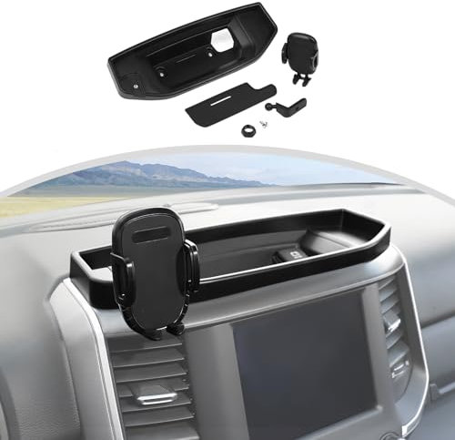 CheroCar RAM-Armaturenbrett-Handyhalterung, Handyhalterung, kompatibel mit Dodge Ram 1500, 2500, 3500, Nicht passend für Ram mit dem 12-Zoll-Bildschirm, Schwarz