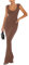 REORIA Women Summer Casual Lounge Long Dress Elegant Wedding Guest Cap Sleeve Sexy Square V Neck Ribbed Bodycon Maxi Dresses Coffee Medium