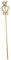 WOONEKY 1Stk Kronen zepter Halloween kostüm Halloween Costume Jubiläum Chipstütenhalter für Party eleganter Prop-Stick Krone Zauberstab Zepter für die Bühne Stock Requisiten Stahl
