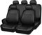Auto Sitzbezüge Set für BMW 2 Series Gran Tourer 216d F46/218d F46 2015-2023 2024, Wasserdicht Autositzbezüge PU-Leder Sitzschoner Vordersitze Und Rücksitze Innenraum Zubehör,9pcs Set,Black