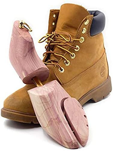 Damen-Schuhspanner aus Zedernholz mit Ballenknöpfen, Verstellbarer Schuhspanner, erweitert die Länge und Breite Enger Füße und hält Schuhe und Stiefel in Form,Braun,45~46