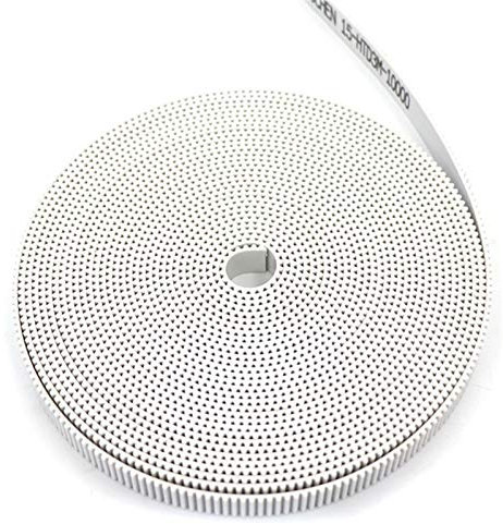 Zahnriemen PU HTD3M 6mm 10mm 15mm, PU mit Stahlkern Zahnriemen HTD3M Riemen weiß Farbe, HTD3M offener Zahnriemen,(Size:Length 8Meter,Color:Width 9mm)