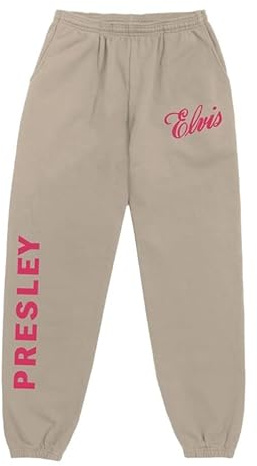 Elvis Presley Unisex Trainingshose Official Elvis Presley Merch Red/Tan Logo Sweatpants