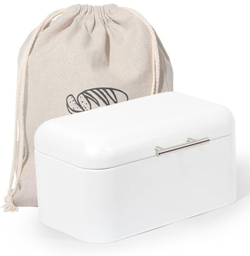 SYLANDO Brotkasten aus Metall mit Edelstahlgriff, Brot Lange Aufbewahren, Retro Brot Box, Brotaufbewahrungsbox mit Deckel