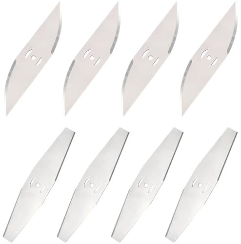 ZKGYUS 8 cuchillas de metal para desbrozadora de césped, hoja de repuesto de metal, hoja de sierra de repuesto, accesorios para desbrozadora eléctrica con batería
