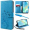 YIRSUR for Samsung Galaxy A16 Case with Screen Protector and Touch pen, Leather Flip Wallet Women Men Case Magnetic Closure Cover with Card Slots and Kickstand for Galaxy A16 5G/4G Phone Cover Blue