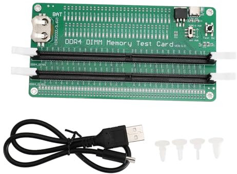 Testeur de Mémoire DDR4, Carte de Test de Mémoire DDR4 pour Ordinateur de Bureau avec Indicateurs LED, Analyseur de Diagnostic de Fente, Testeur de Mémoire RAM D'Ordinateur pour