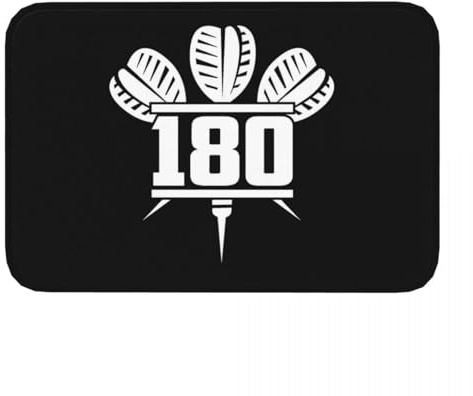 OOAHJEID Saugfähige Fußmatte 180 Darts Darts Dart Board Pfeil Ziel rutschfeste Teppich Fußmatte Schlafzimmer Badezimmer Matte Willkommen Boden Teppich