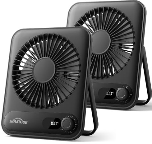 WHATOOK Small Desk Fan 2 Pack