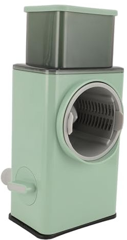 Trituradora de Queso Giratorio Manual, Manivela de Cortador Verduras Multifuncional 304 Acero Inoxidable (GREEN)