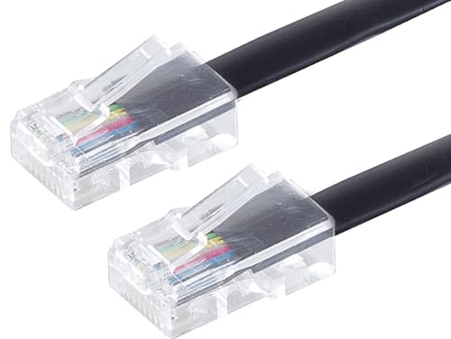 1aTTack.de 1x 10m - Telefon-Kabel RJ45 (8P8C) Stecker Westernstecker auf RJ45(8P8C) Stecker 8-adrig Flachkabel für ISDN Telefonanlagen und Telefone