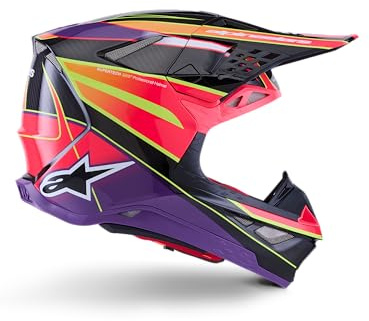 Alpinestars Supertech M10 Era Helmet L, Pink/Violet/Yellow Fluo Glossy
