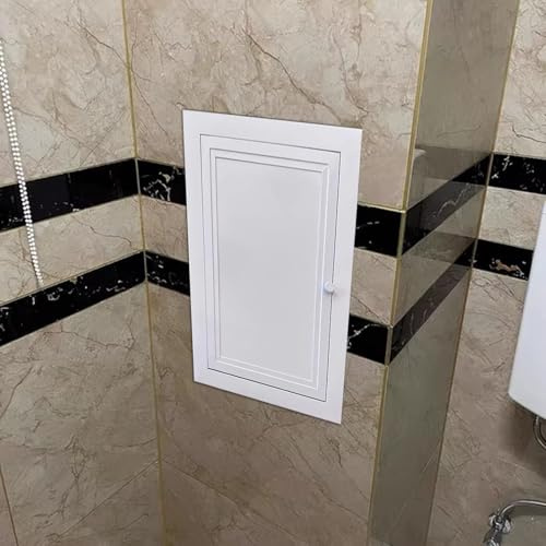 WhamtL Sportello Ispezione Copriwater per Porta di Servizio, Bianco, Ampio Sportello di Accesso Antiruggine, Piastra per Porta della Soffitta a Filo Muro(50x150cm(20x59in))