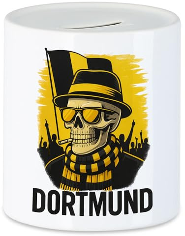 Hey!Print Dortmund Spardose Geschenkidee Fanartikel Fußball Supporter Schwarz Gelb
