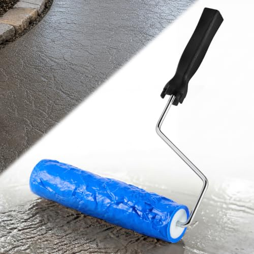 RimCereal Concrete Texture Roller Stamp | Pattern Decorative Cement Roller for Driveway Patio Walkway, Professional Concrete Imprint Tool for DIY Landscaping