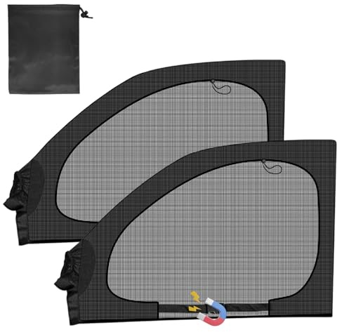 2 mosquiteras magnéticas compatibles con VW T4, T5 y T6 para Ventanas Laterales mosquitera magnética para Ventanas de Coche, Ideal para acampadas y Viajes al Aire Libre