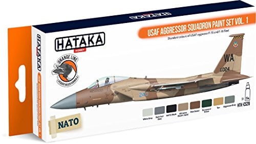 Hataka ORANGE LINE – USAF Aggressor Squadron paint set vol. 1 # CS29