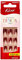 Kiss (1) Box Fashion Design Nails 24pc Glue-On Nails Instant Style - Burgundy with Natural Triangle & Chevron Design - Medium Length Square Shape - #DGDB10