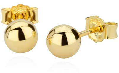 NKlaus Paar 5mm Kugel Ohrstecker 8 Karat 333 Gold gelbgold glanz Damen Stecker Ohrringe 9062