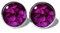 Blüten Lila Ohrstecker ABOUKI Damen Mädchen Kind Kinder Edelstahl Ohrschmuck Motiv Blume Blumen Blüte handgefertigte Ohrringe silber-farben