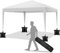 YUEBO Carpa 3x3 m Carpas de Camping Impermeables Gazebo Plegable Protección UV Cenador Jardin Pergolas Desmontables Carpas para Exteriores,Playa,Terraza，Blanco