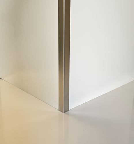Lot 5 Cornières d'angle Inox Brossé - épaisseur 1 mm - Longueur 150 cm (2 cm x 3 cm, extérieur)