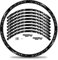 Finest Folia Set di 16 adesivi per cerchioni da bicicletta, in design racing, set completo per bici da corsa, mountain bike, mountain bike, bici RX024 (bianco, lucido)