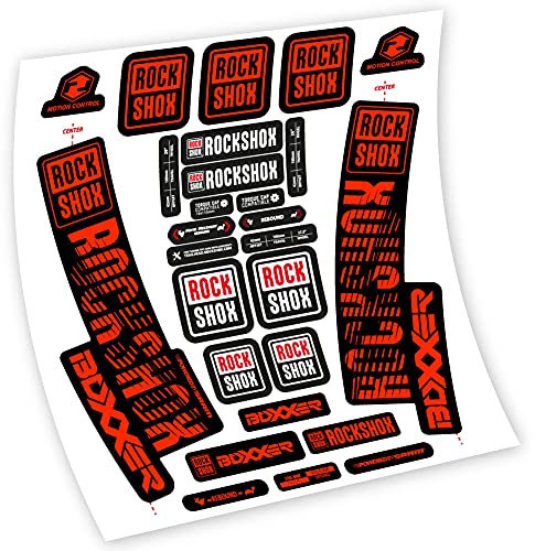 Rock Shox Boxxer Stickers en vinyle adhésif Fourche (Néon Red)