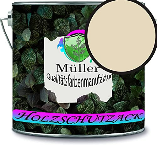 Holzschutzlack Holzlack Holzlasur wetterbeständiger Langzeitschutz Wetterschutzfarbe Holzschutzfarbe RAL 1015 Hellelfenbein // Müller Qualitätsfarbenmanufaktur
