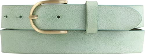 BELTINGER Damen-Gürtel aus weichem Vollrindleder Vintage-Look 3 cm | Leder-Gürtel für Damen 30mm | Schmaler Gürtel Used-Look mit goldener Gürtelschnalle