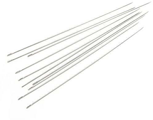 Vintageparts Perlennadel aus Edelstahl 12cm 10 Stück | Perlen | Perlenschmuck | Erwachsene | Kreativität | Nadel | Schmuckherstellung | Schmuck zum selber Machen