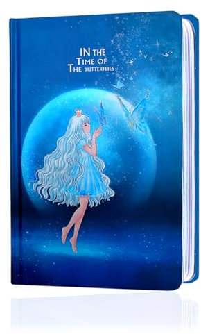 MEIYIFAN Diario bianco colorato, Quaderno per le donne, Taccuino per ragazze, diario personale con copertina rigida,regalo per ragazze, 13x19 cm, 128 pagine (Butterfly - Maiden)